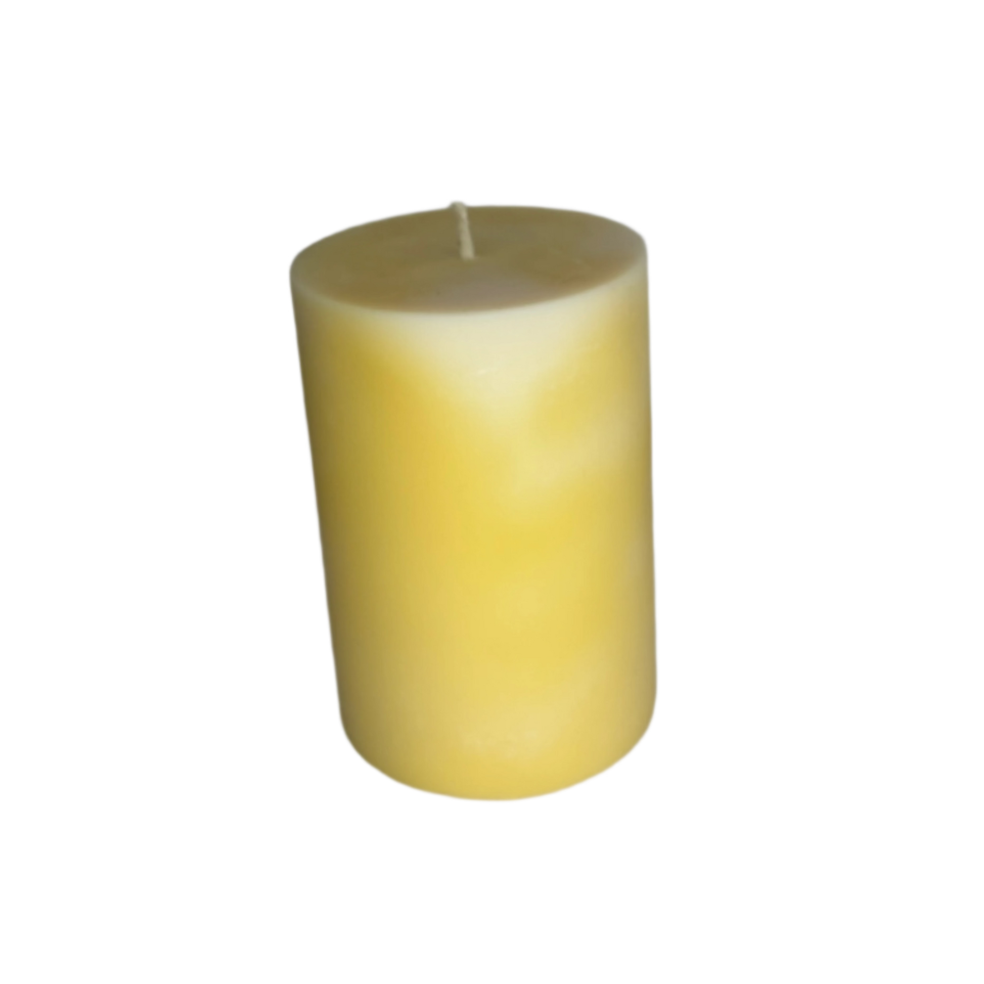Yellow Lemon Meringue Marbled Pillar Soy Candle