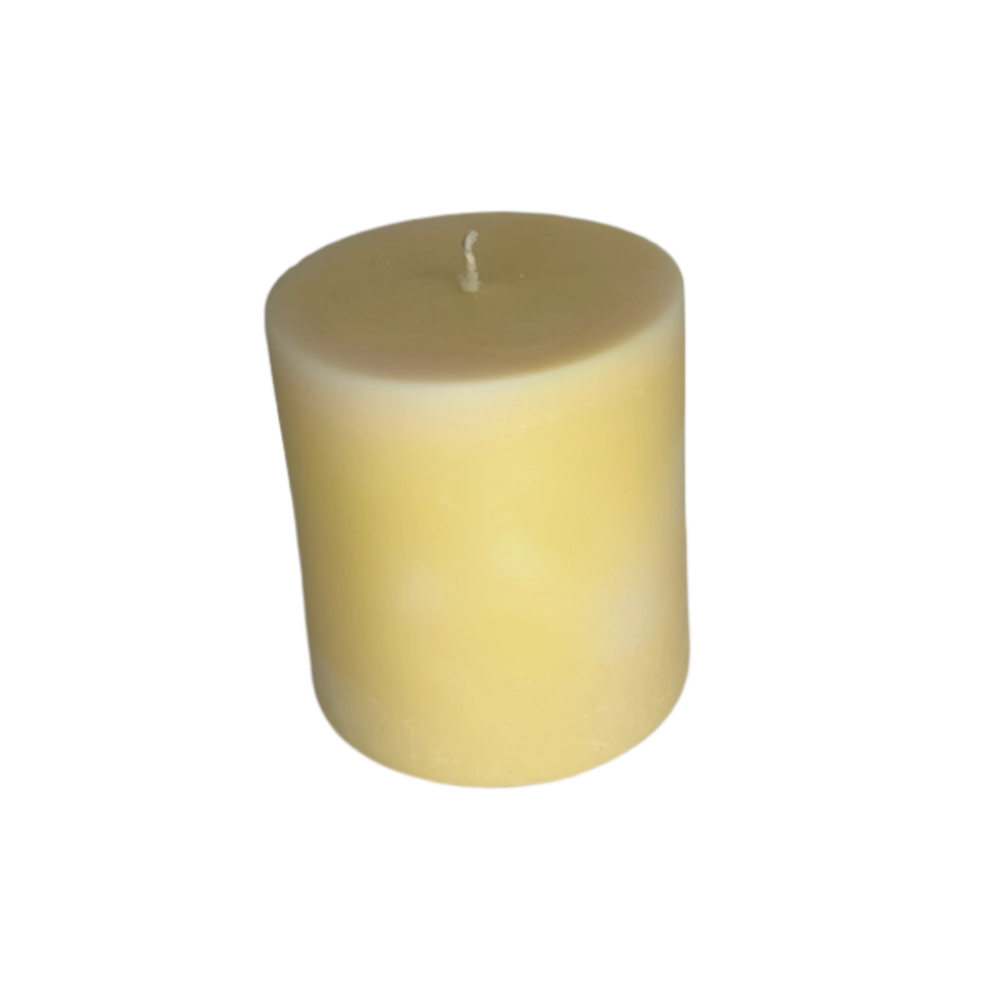 Yellow Lemon Meringue Marbled Pillar Soy Candle