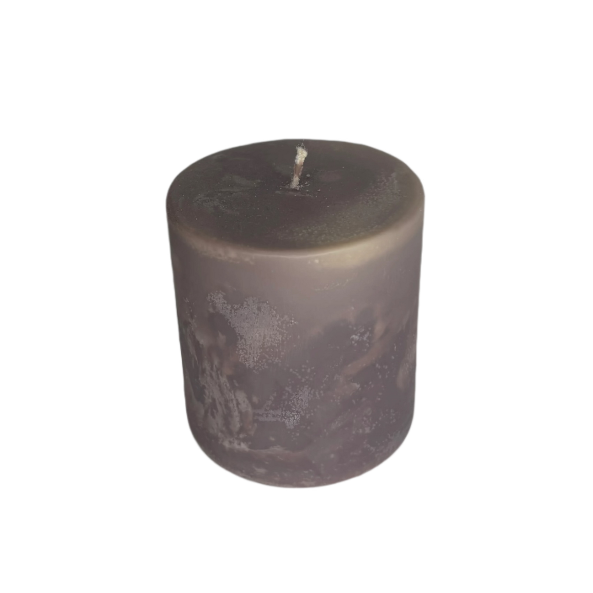 Chocolate Vanilla Marbled Pillar Soy Candle