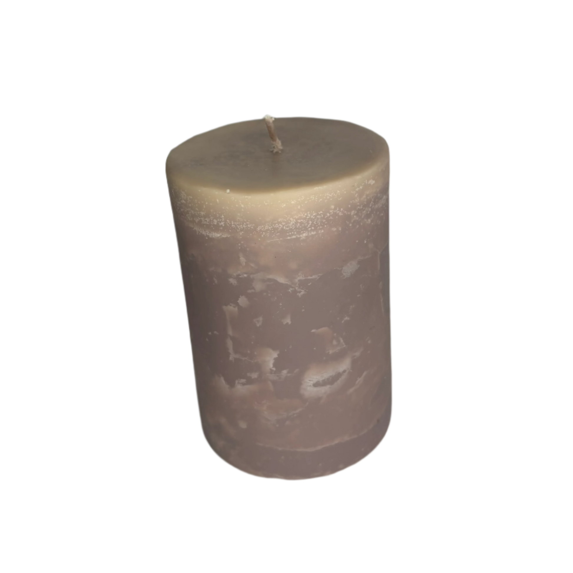 Chocolate Vanilla Marbled Pillar Soy Candle