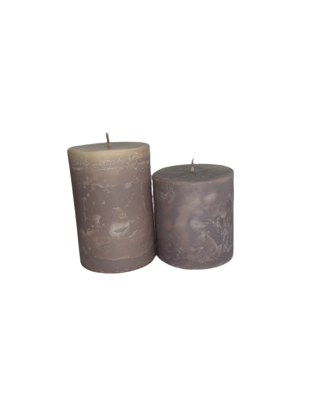 Chocolate Vanilla Marbled Pillar Soy Candle