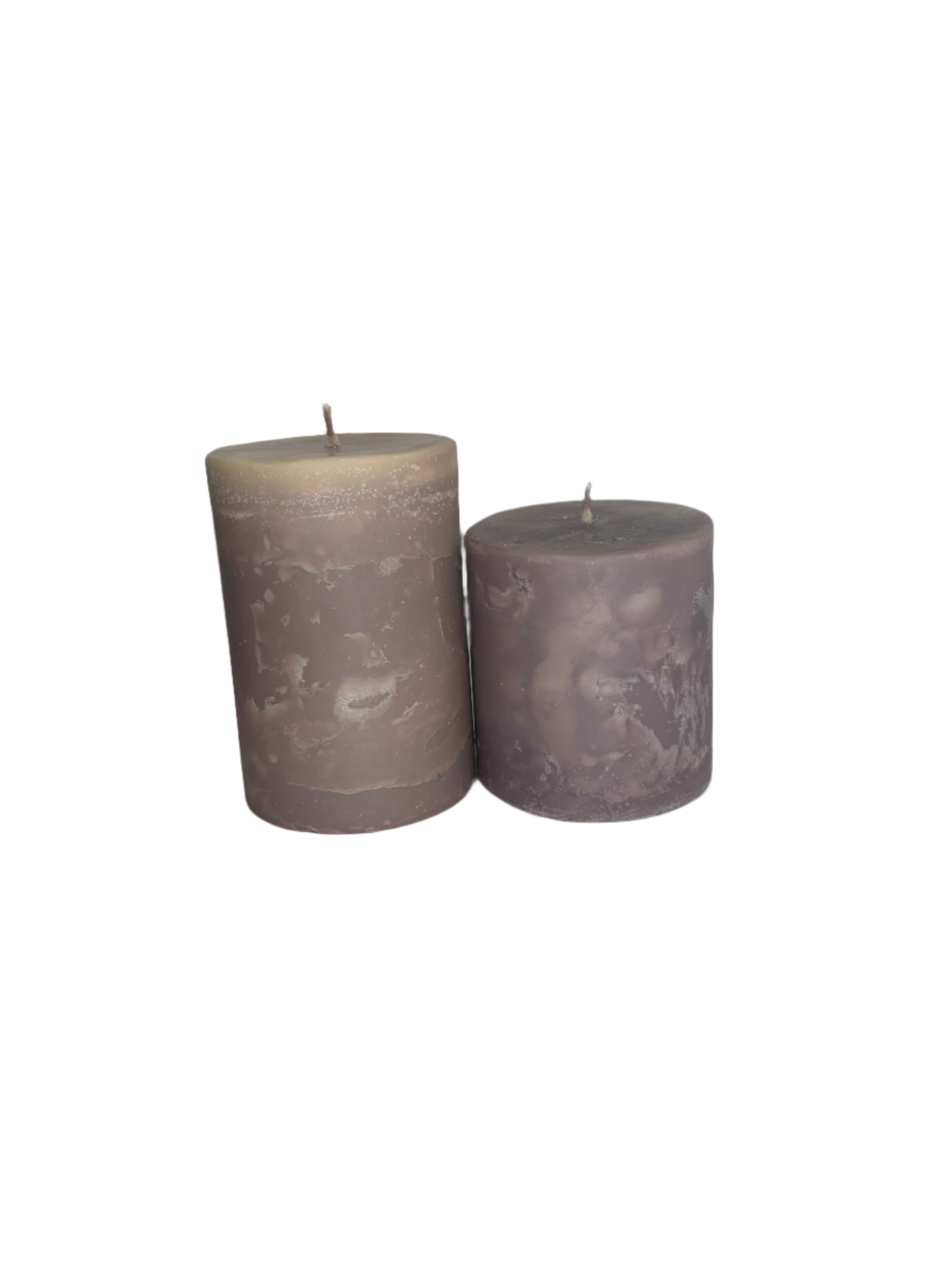 Chocolate Vanilla Marbled Pillar Soy Candle