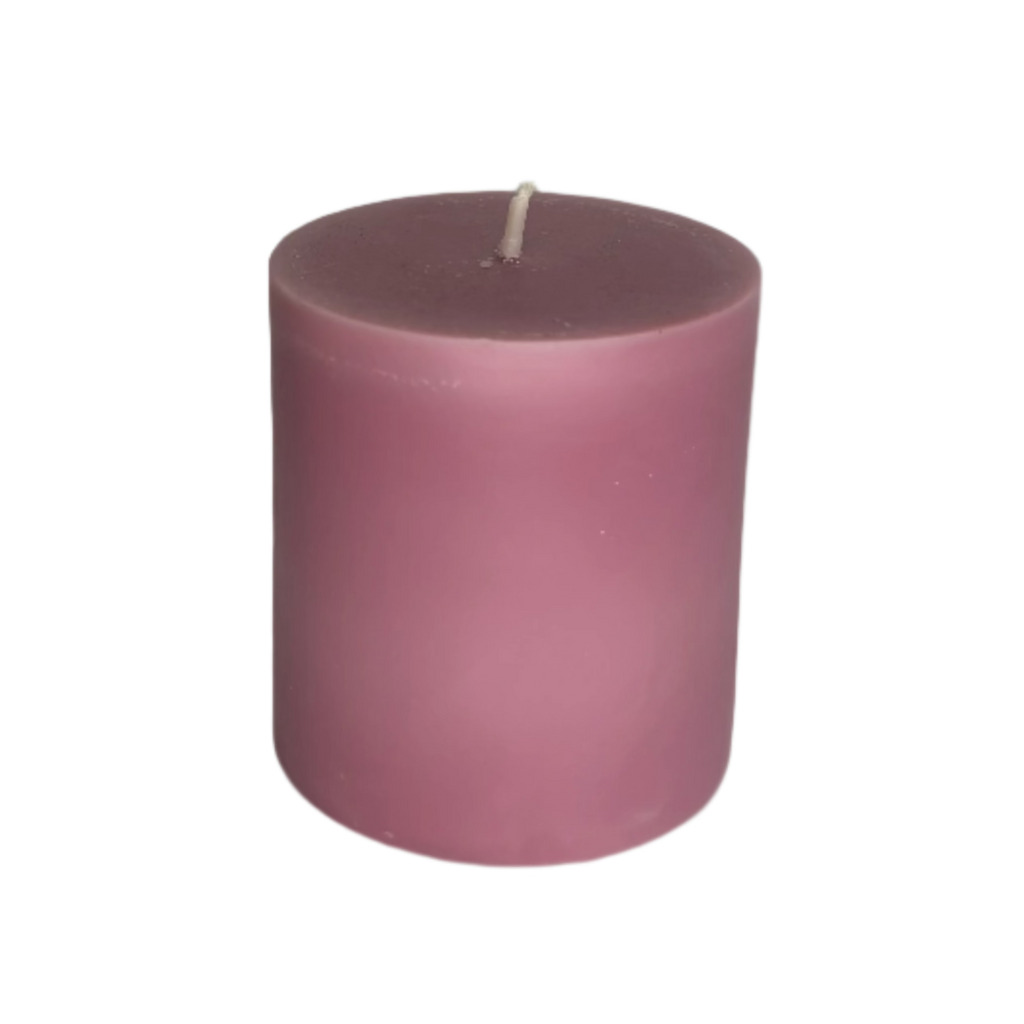 Lotus Flower Pink Pillar Soy Candle