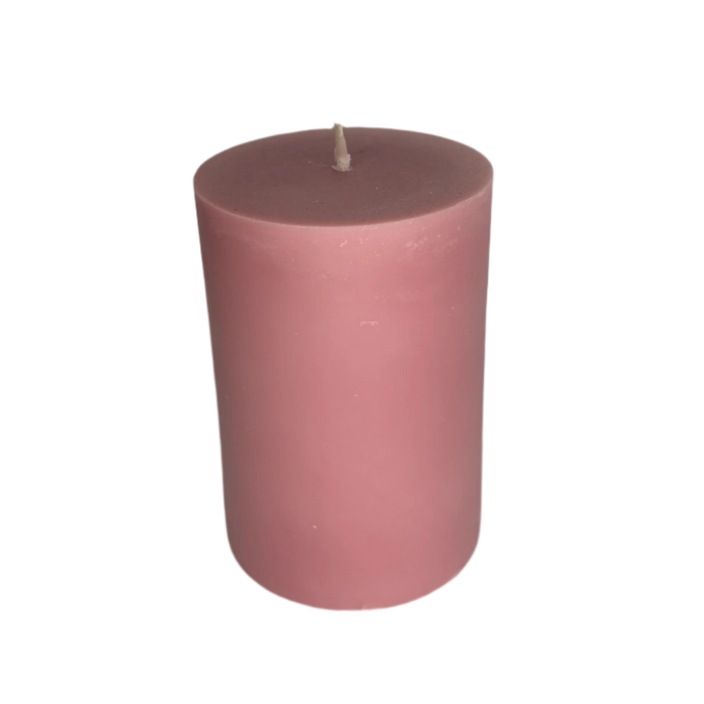 Lotus Flower Pink Pillar Soy Candle