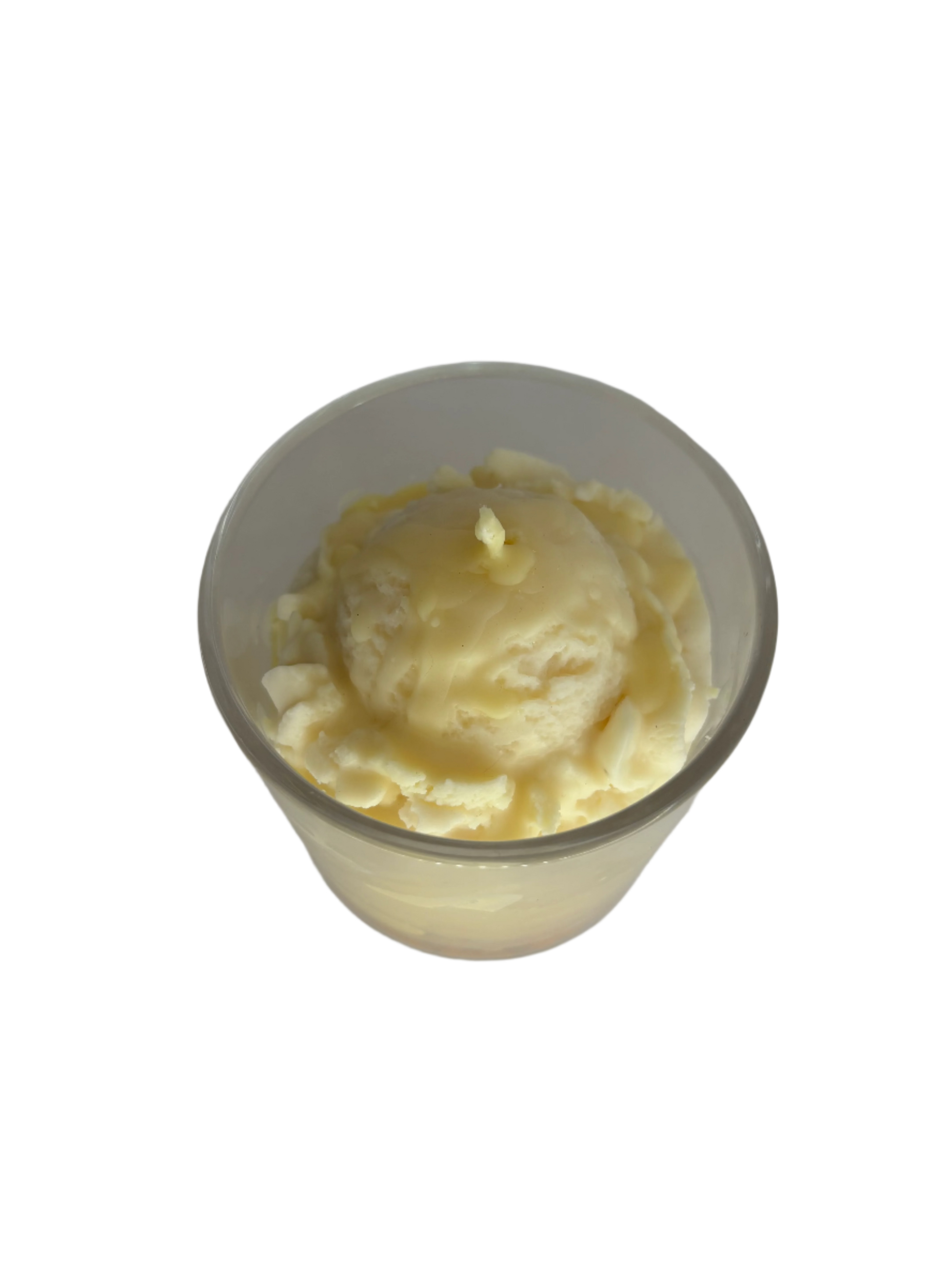 Yellow Lemon Meringue Dessert Soy Candle - Glass Jar