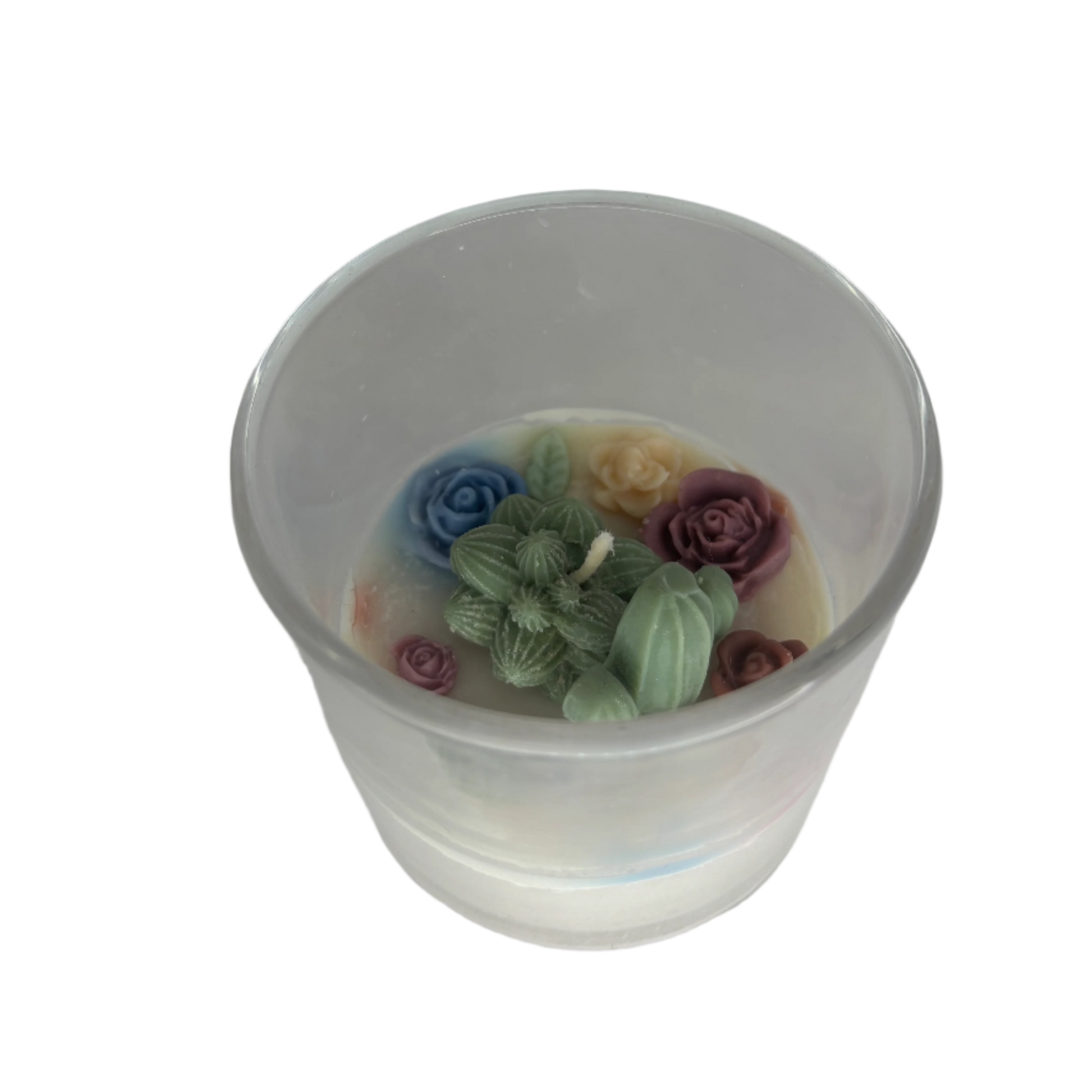 Flower Terrarium Soy Candle - Glass Jar