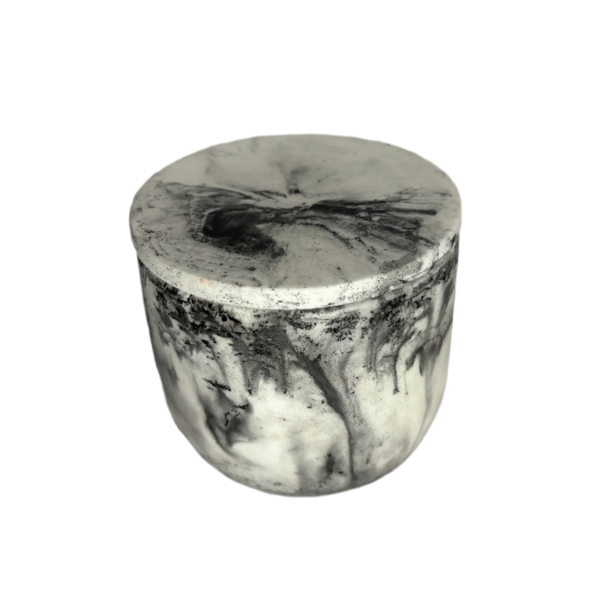Black and White Eco Resin Candle - 7 Piece Set