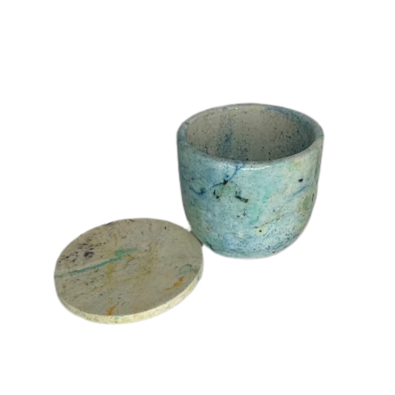 Rustic Amalfi Coast Blue Eco Resin Candle