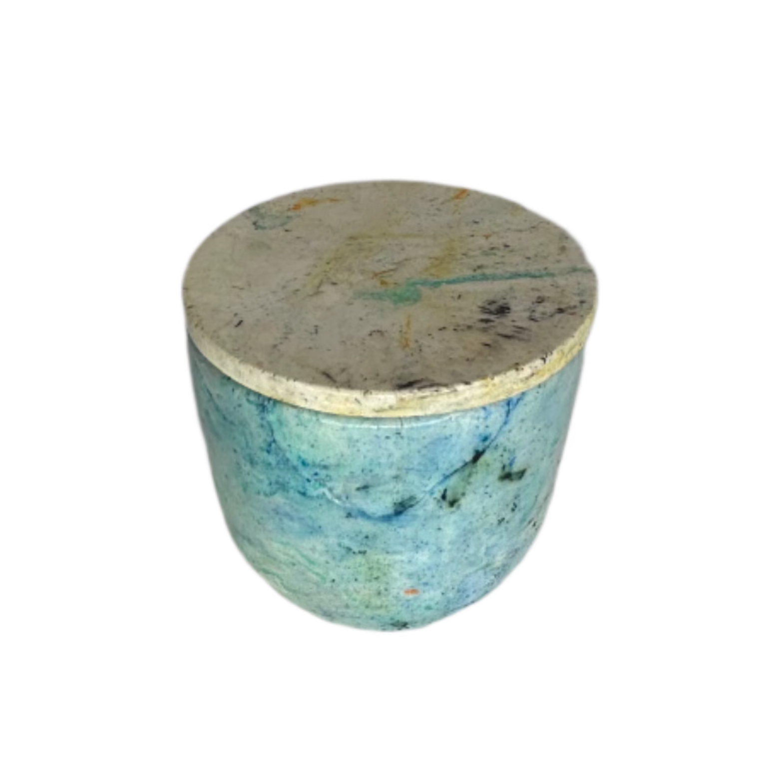 Rustic Amalfi Coast Blue Eco Resin Candle