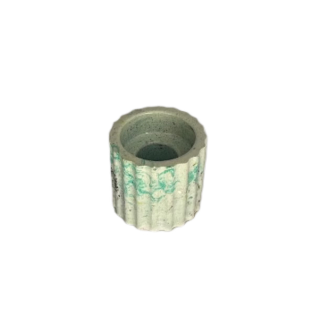 Rustic Blue Eco Resin Taper Candle Holder - 5 Piece Set