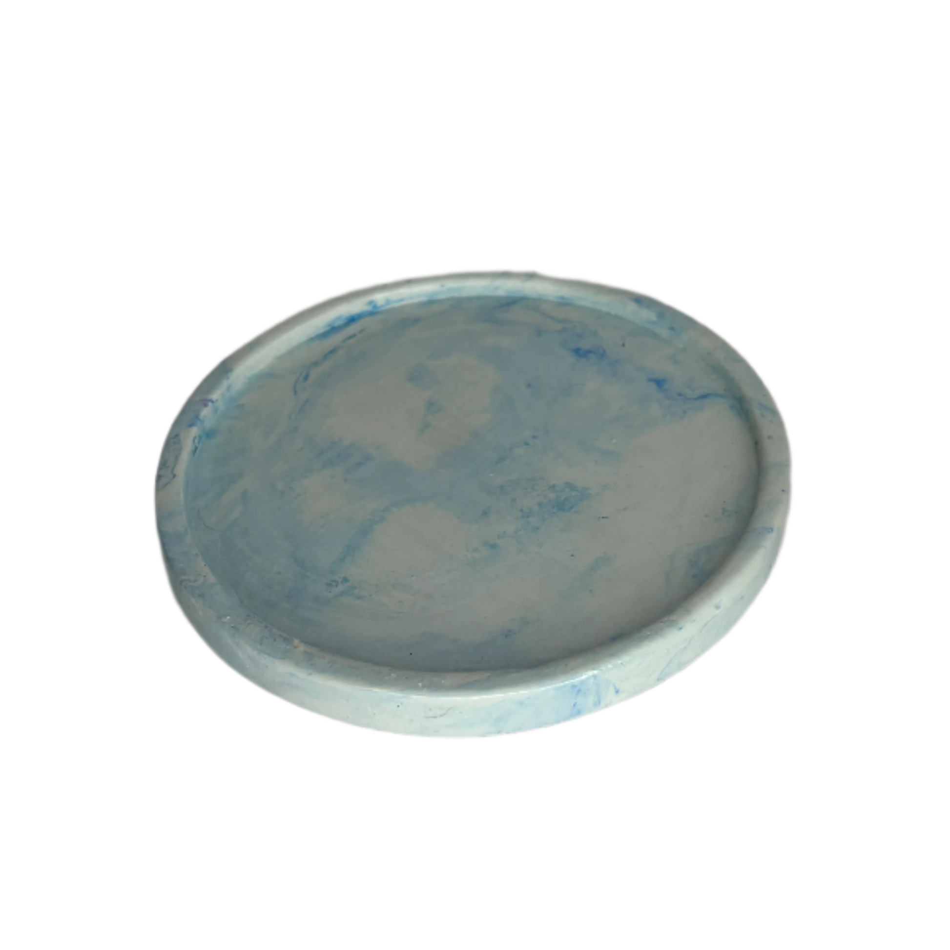 Sky Blue Eco Resin Candle Holder Plate