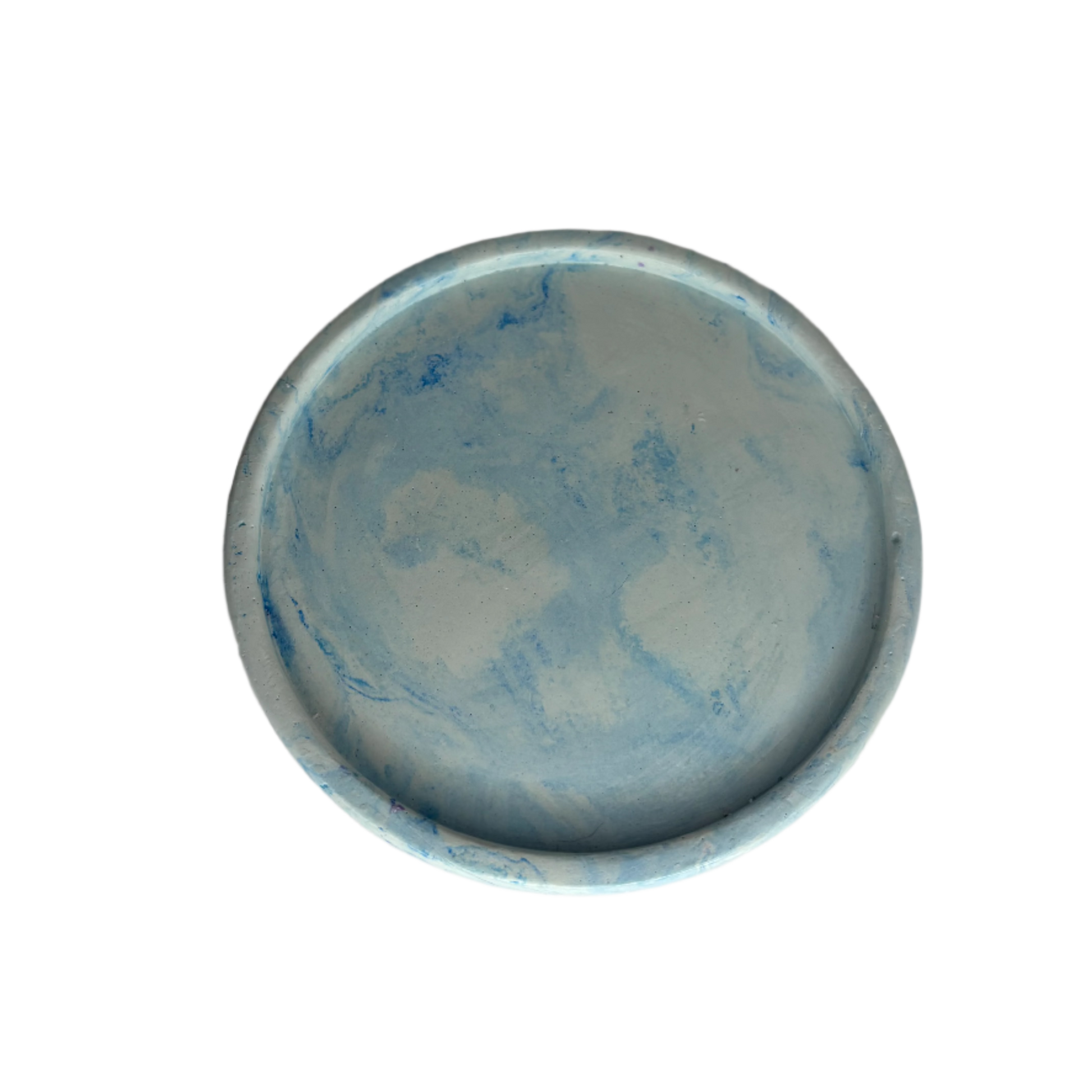 Sky Blue Eco Resin Candle Holder Plate