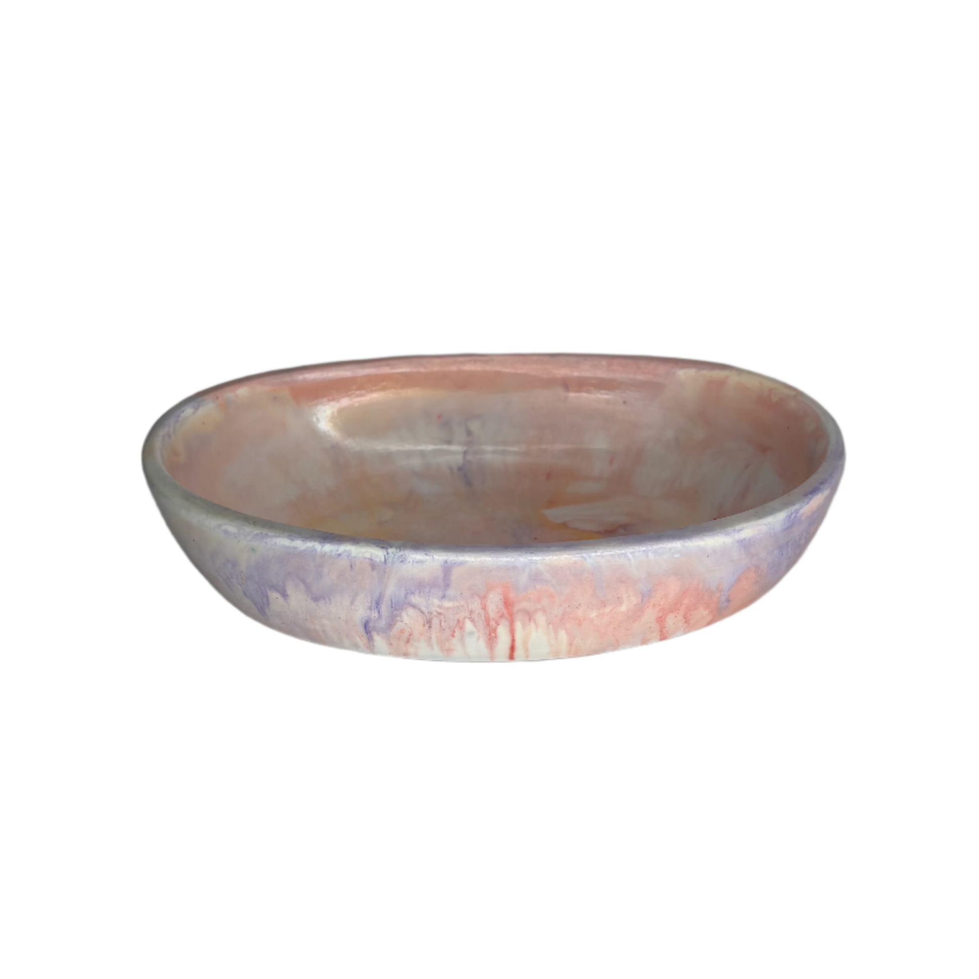 Marble Orange and Purple Eco Resin Decorative Trinket Bowl
