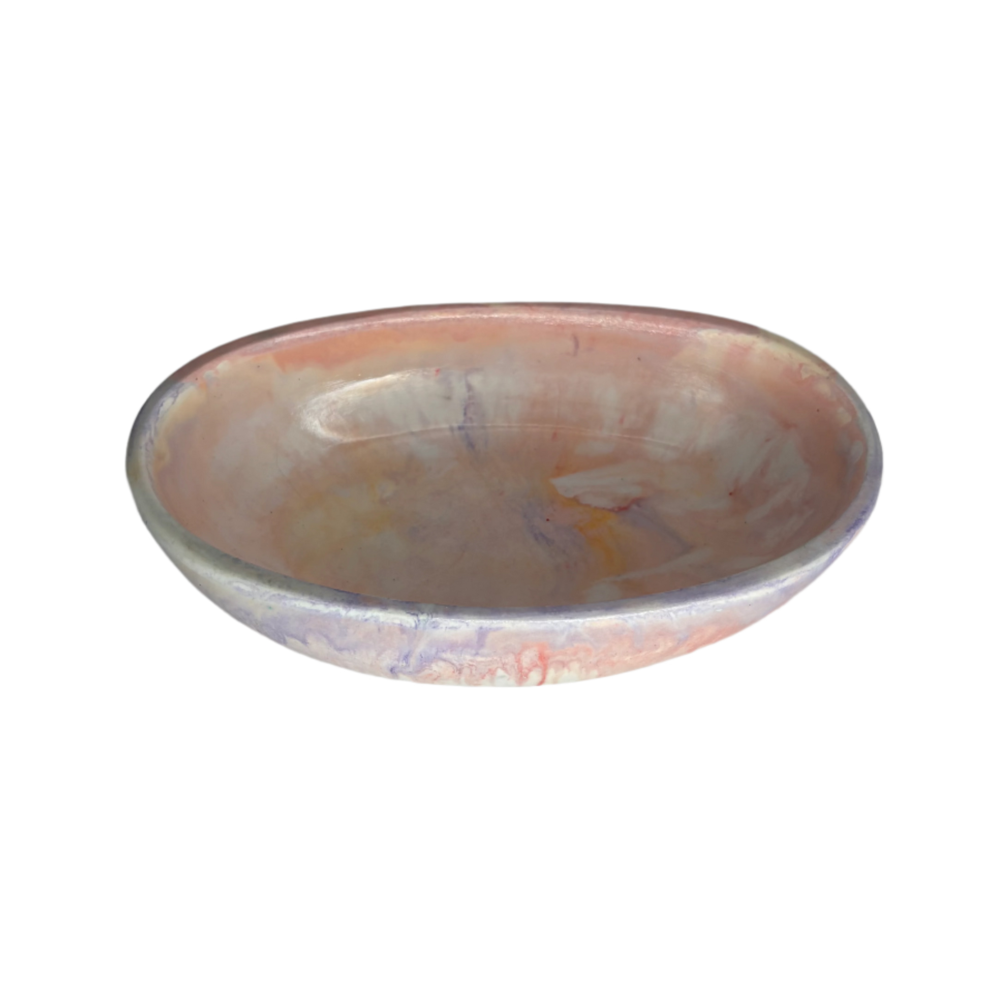 Marble Orange and Purple Eco Resin Decorative Trinket Bowl