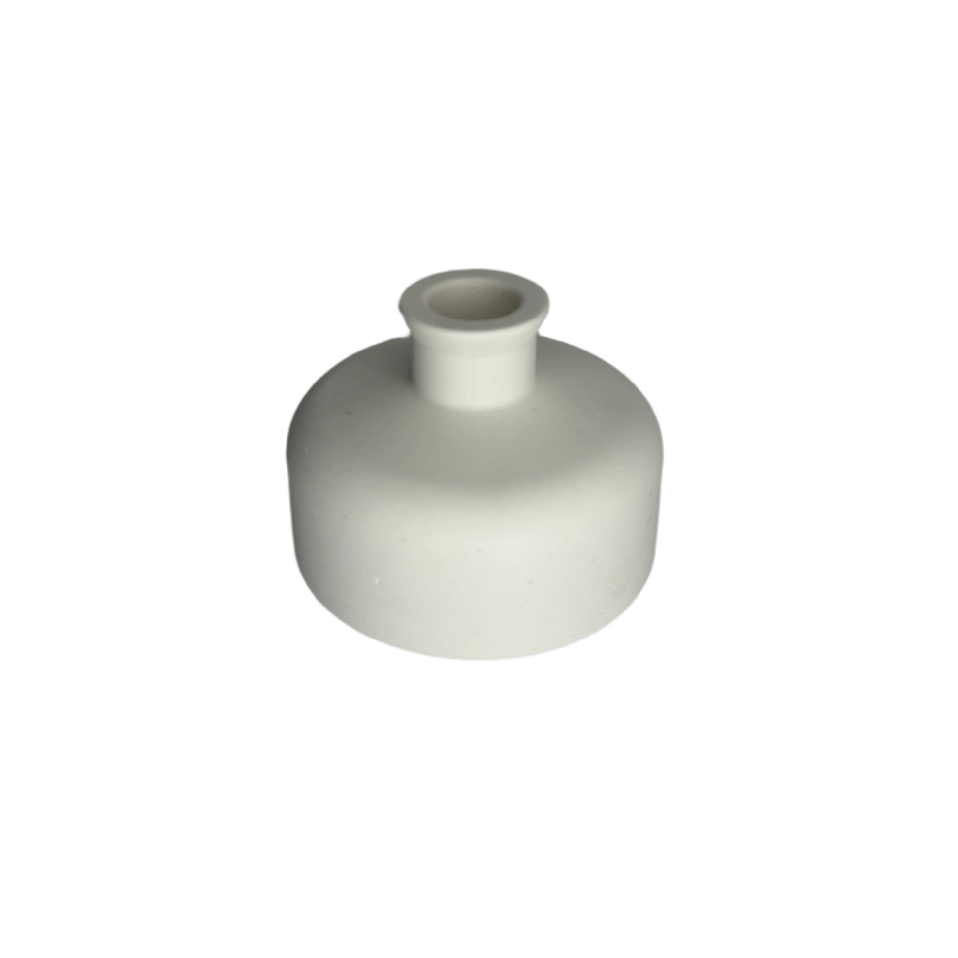 Round White Eco Resin Decorative Mini Vase