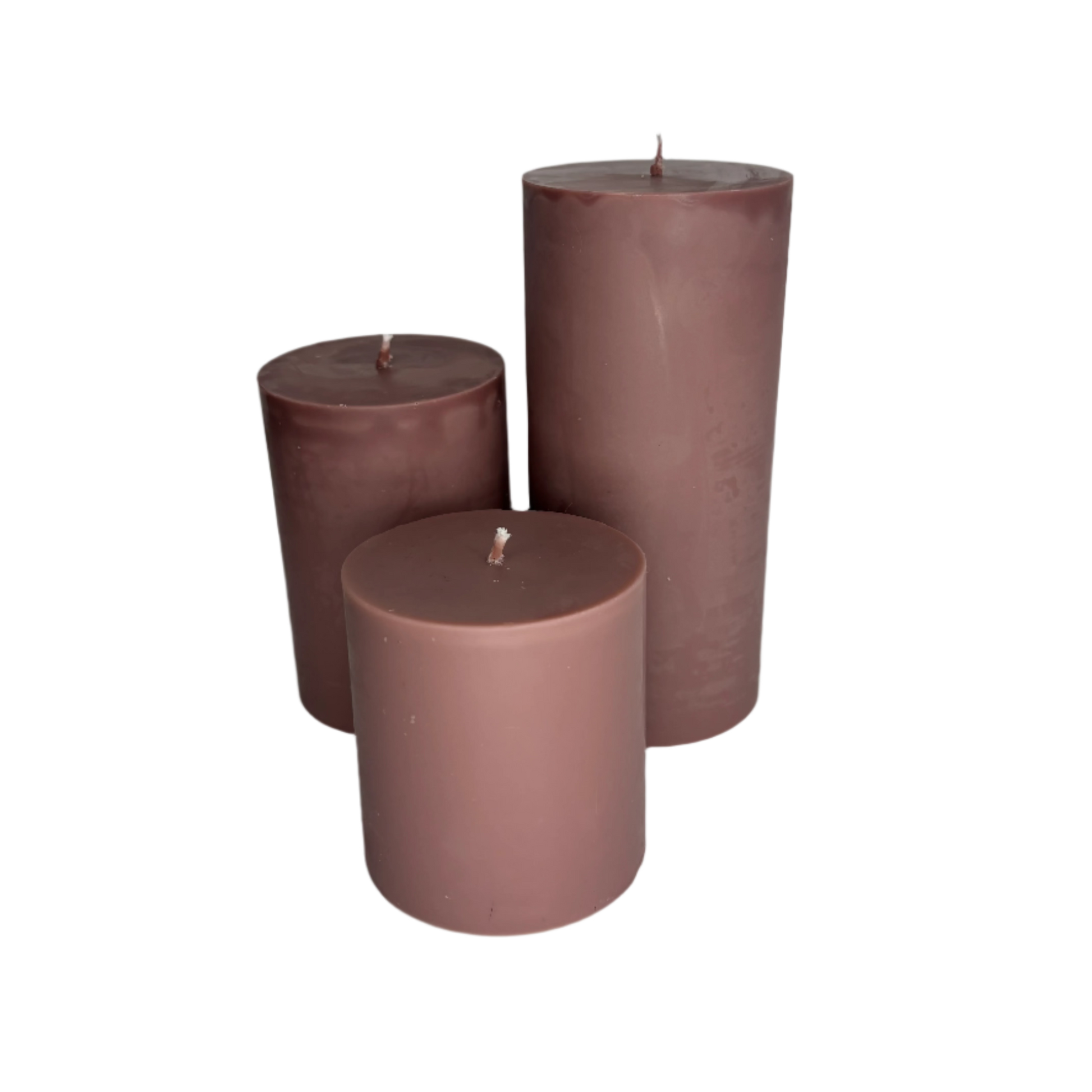 Fresh Coffee Solid Brown Pillar Soy Candle