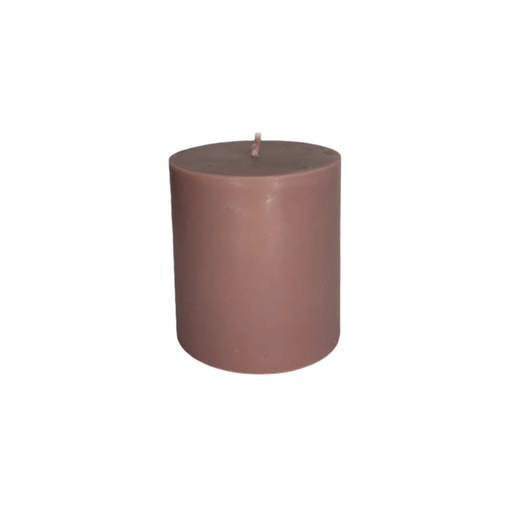 Fresh Coffee Solid Brown Pillar Soy Candle