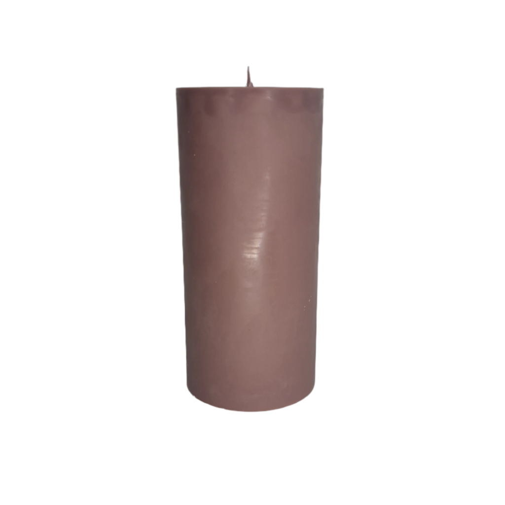 Fresh Coffee Solid Brown Pillar Soy Candle