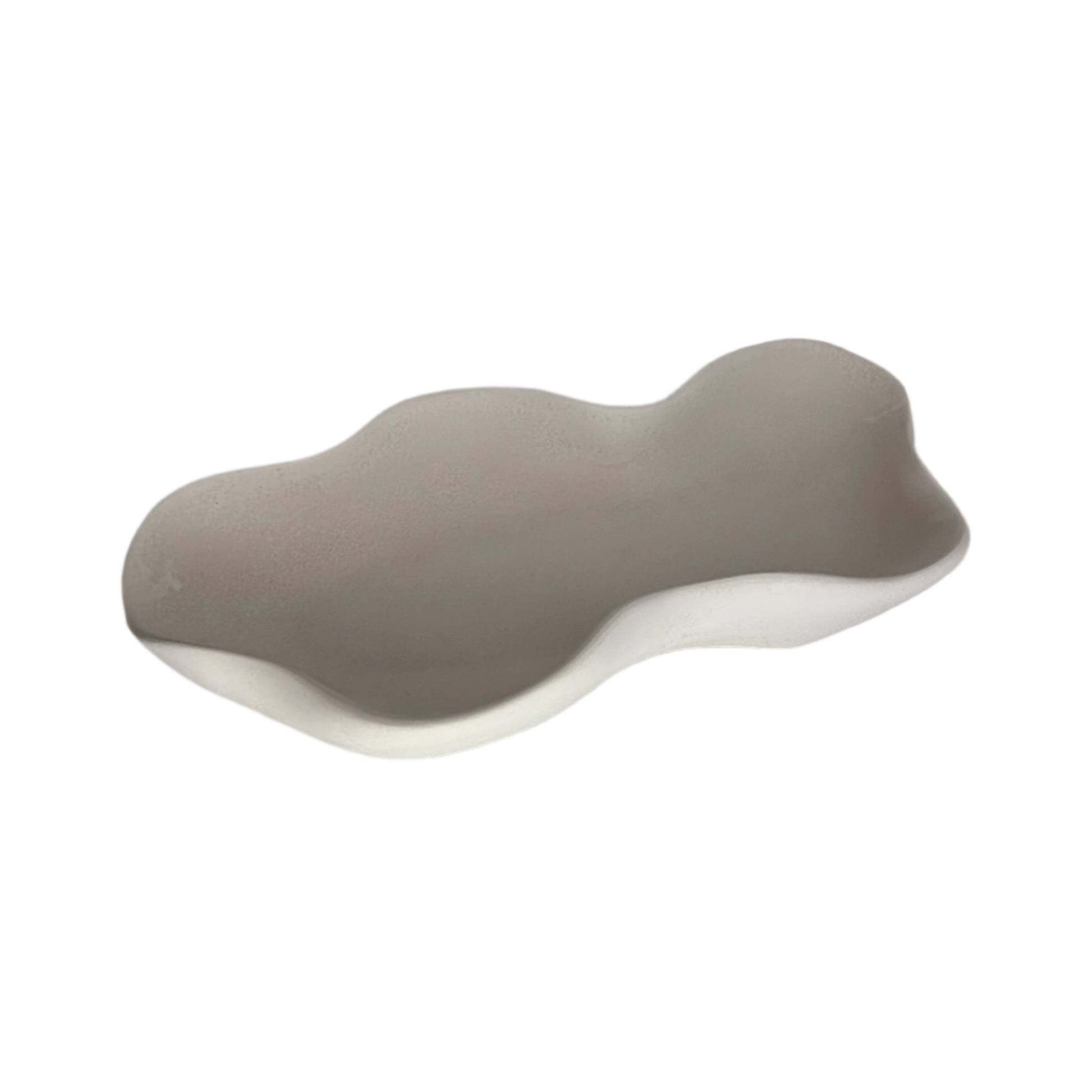 White Wavy Eco Resin Decorative Bowl - Large