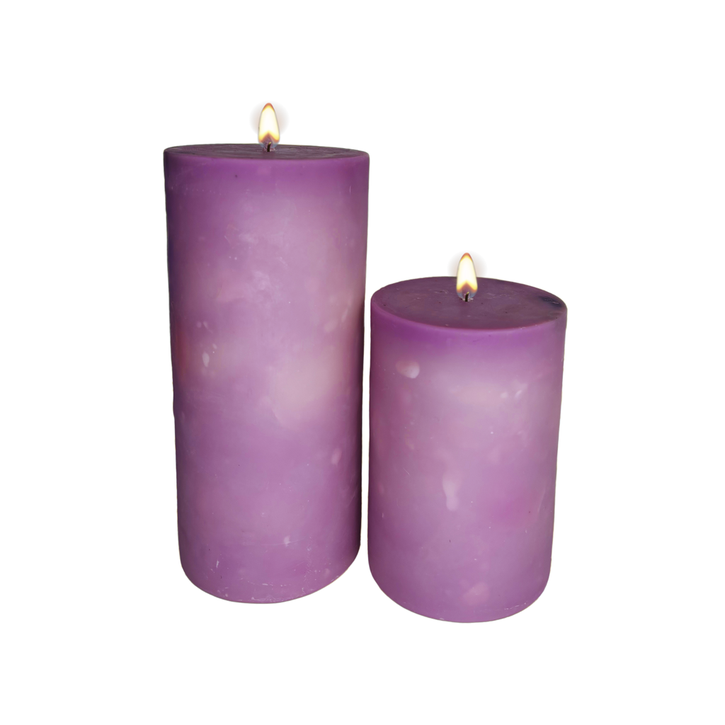 Purple Blueberry Cheesecake Marble Pillar Soy Candle