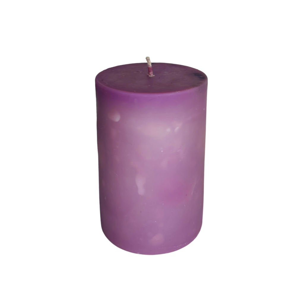 Purple Blueberry Cheesecake Marble Pillar Soy Candle